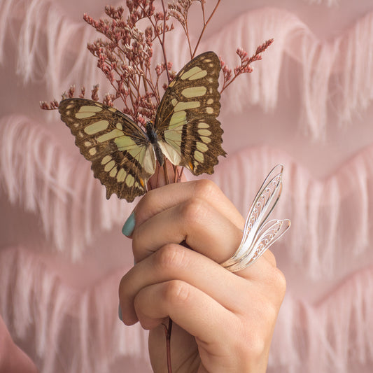 Anillo Viento de Mariposa en Filigrana