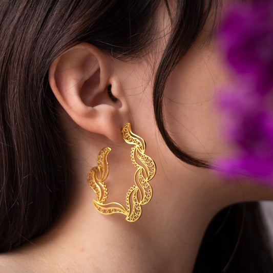 Aretes de filigrana momposina en plata . Parte de la colección FW'19 ELYSIA,Filigree Jewelry. #IAMDAILA.