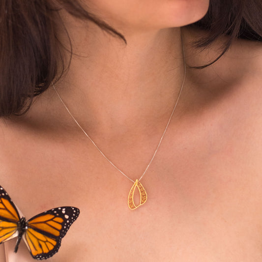 Gargantilla Petalo de Mariposa en Filigrana