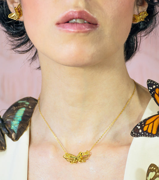 Gargantilla Mariposa Doble en Filigrana