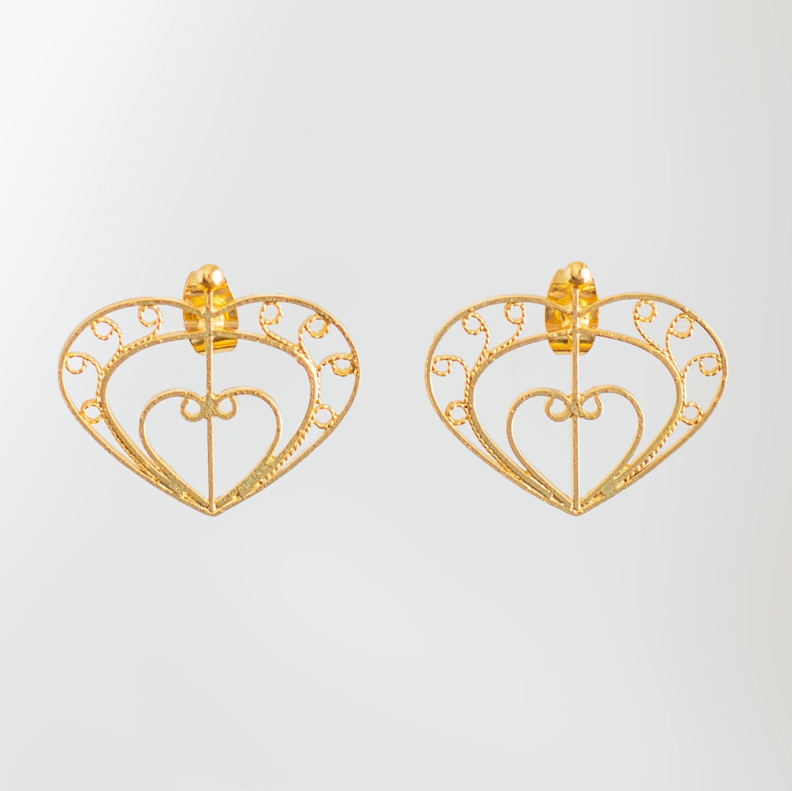 Aretes Latido Iraca Pequeños en Filigrana