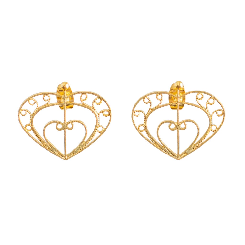 Aretes Latido Iraca Pequeños en Filigrana