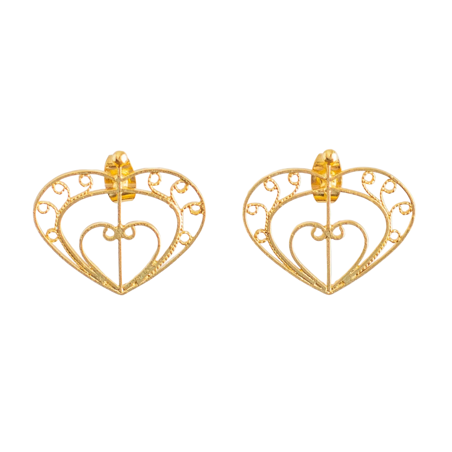 Aretes Latido Iraca Pequeños en Filigrana