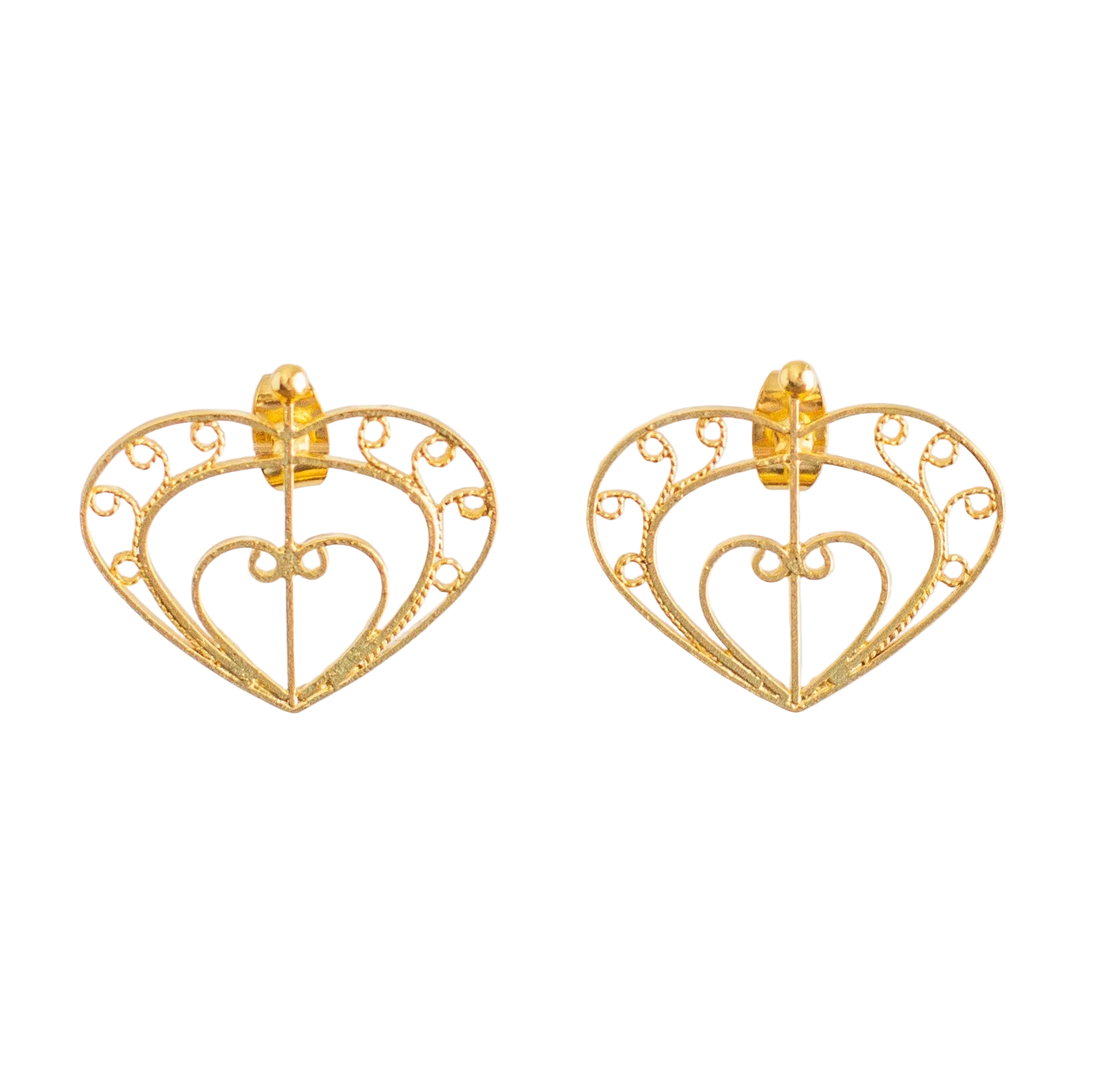 Aretes Latido Iraca Pequeños en Filigrana