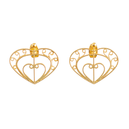 Aretes Latido Iraca Pequeños en Filigrana