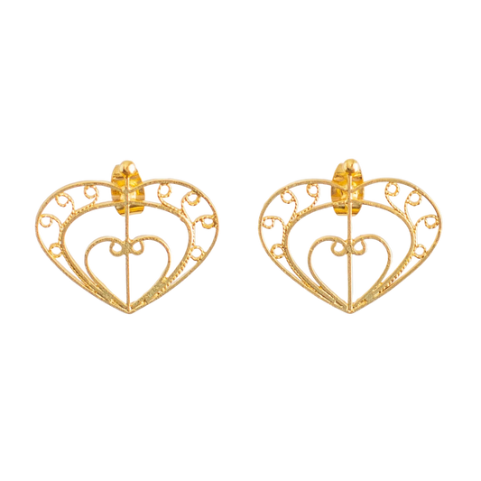 Aretes Latido Iraca Pequeños en Filigrana