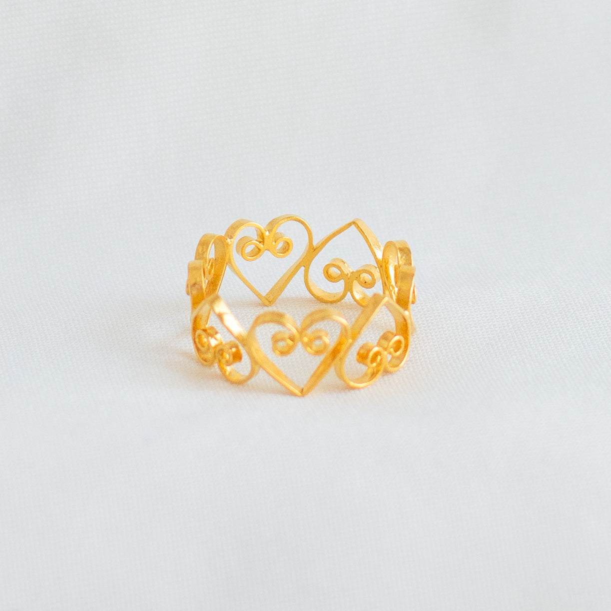 Anillo Corazones en Filigrana de Mompox