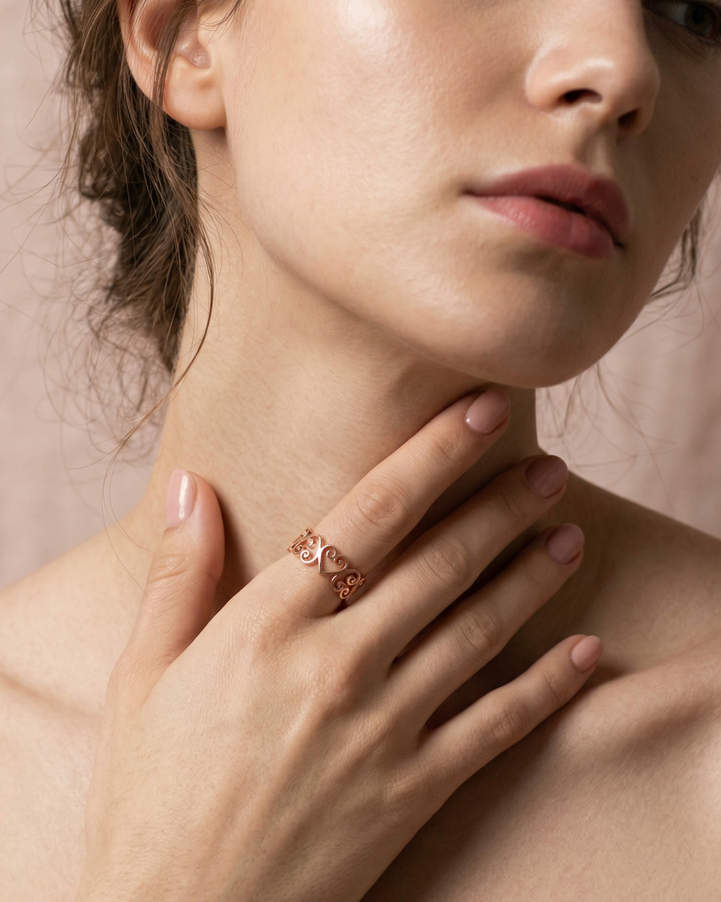 Anillo Corazones en Filigrana de Mompox