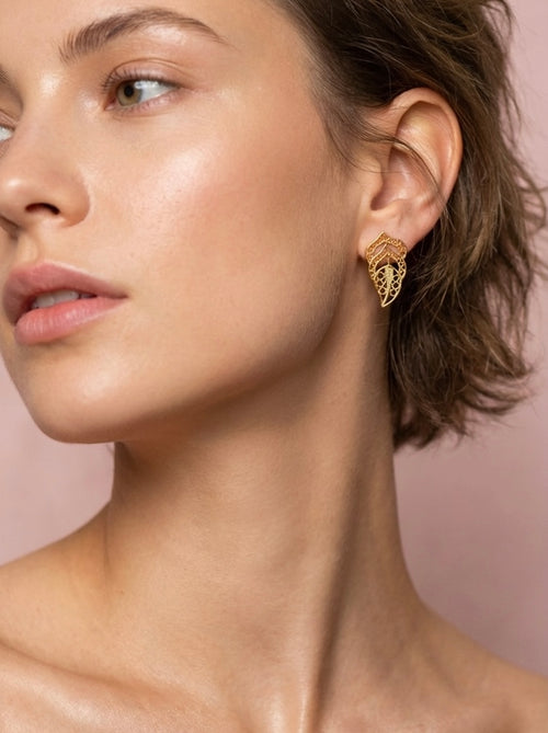 Aretes Topo Apate en Filigrana de Mompox