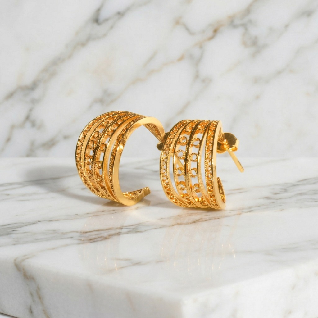 Aros Rena en Filigrana de Mompox