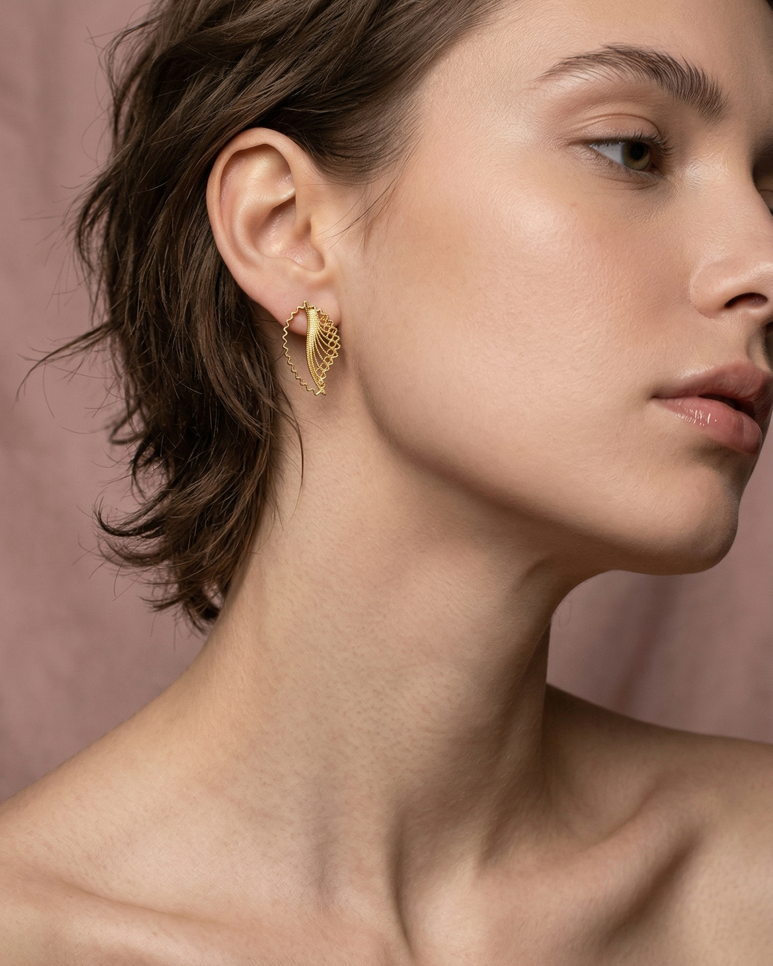 Aretes Topo Marely en Filigrana