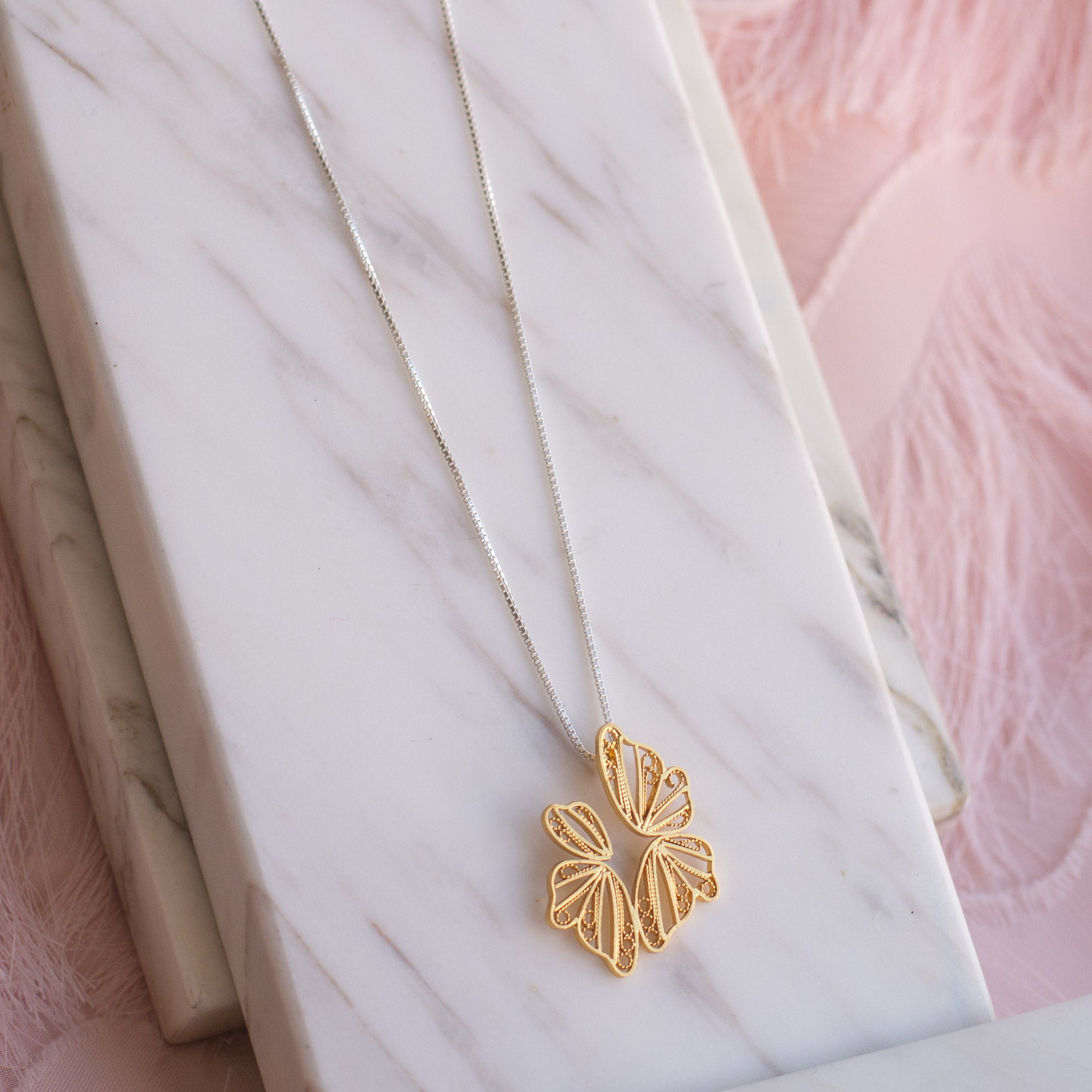 Gargantilla Alas de Mariposa en Filigrana