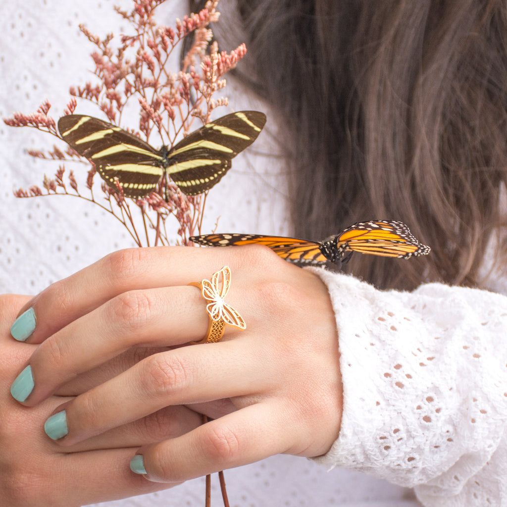 Anillo Mariposa en Filigrana