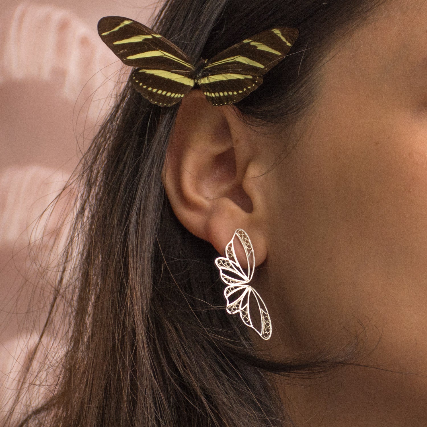 Pendientes Mariposa Alada en Filigrana Pequeños