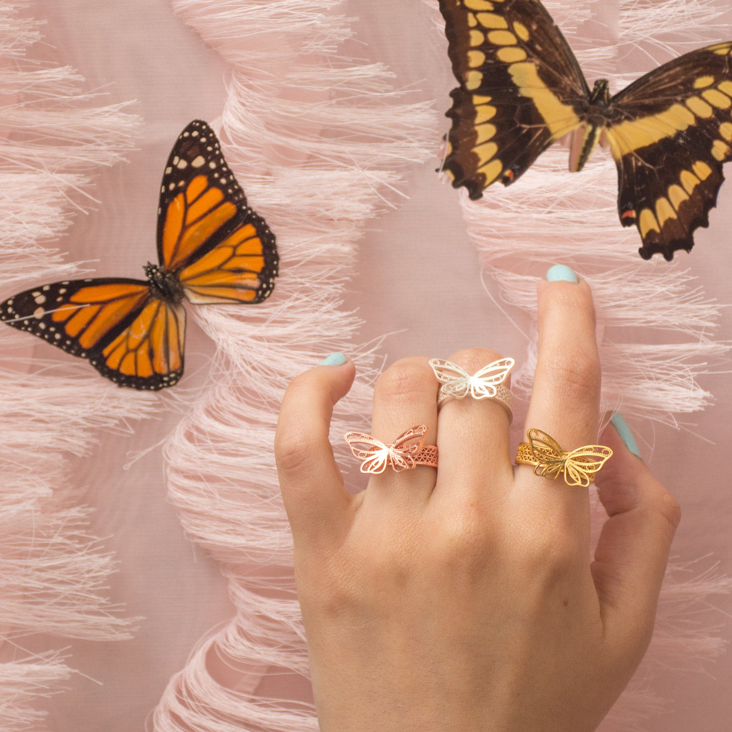 Anillo Mariposa en Filigrana