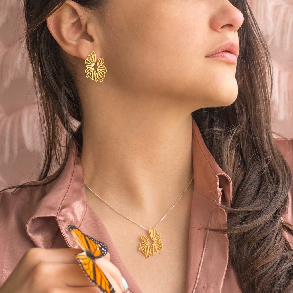 Collar Gargantilla Alas de Mariposa en Filigrana de Mompox