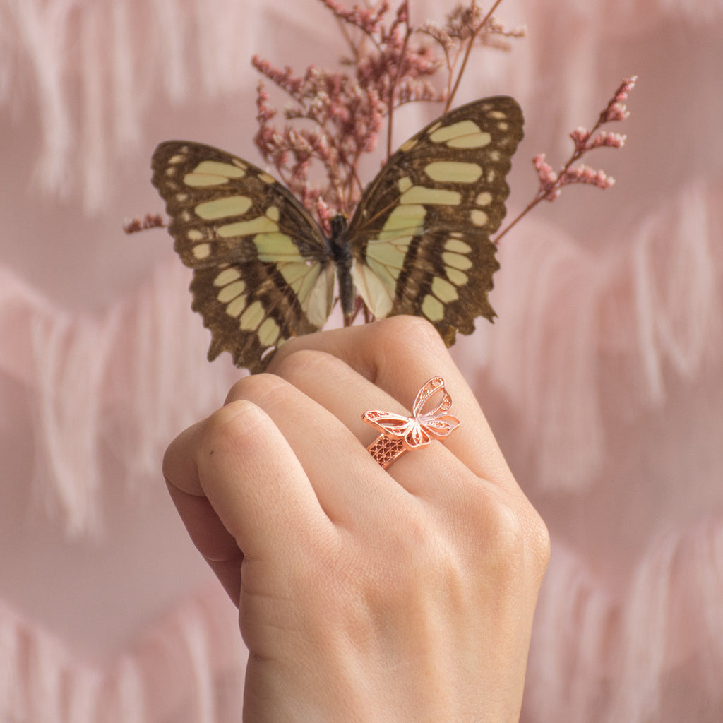 Anillo Mariposa en Filigrana
