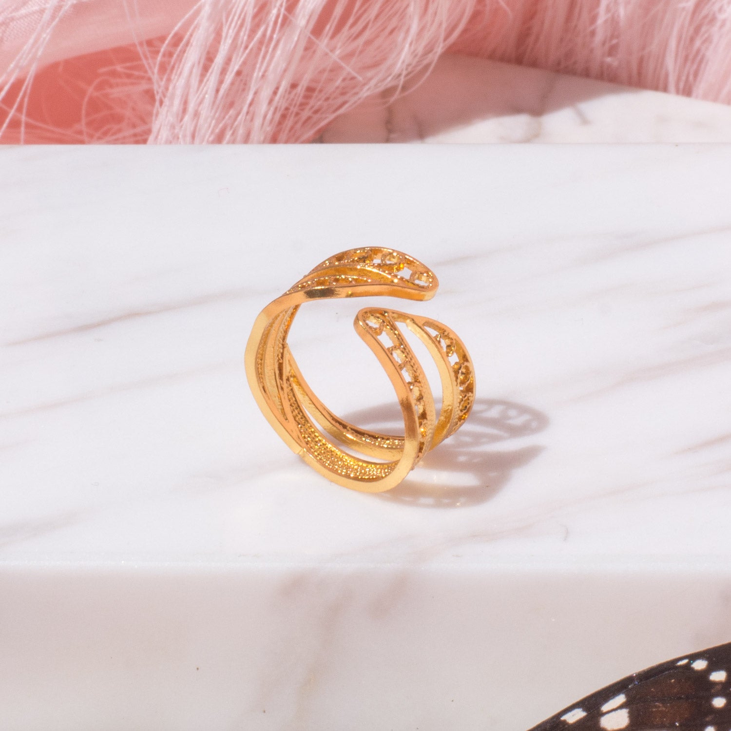 Anillo Petalos de Mariposa en Filigrana