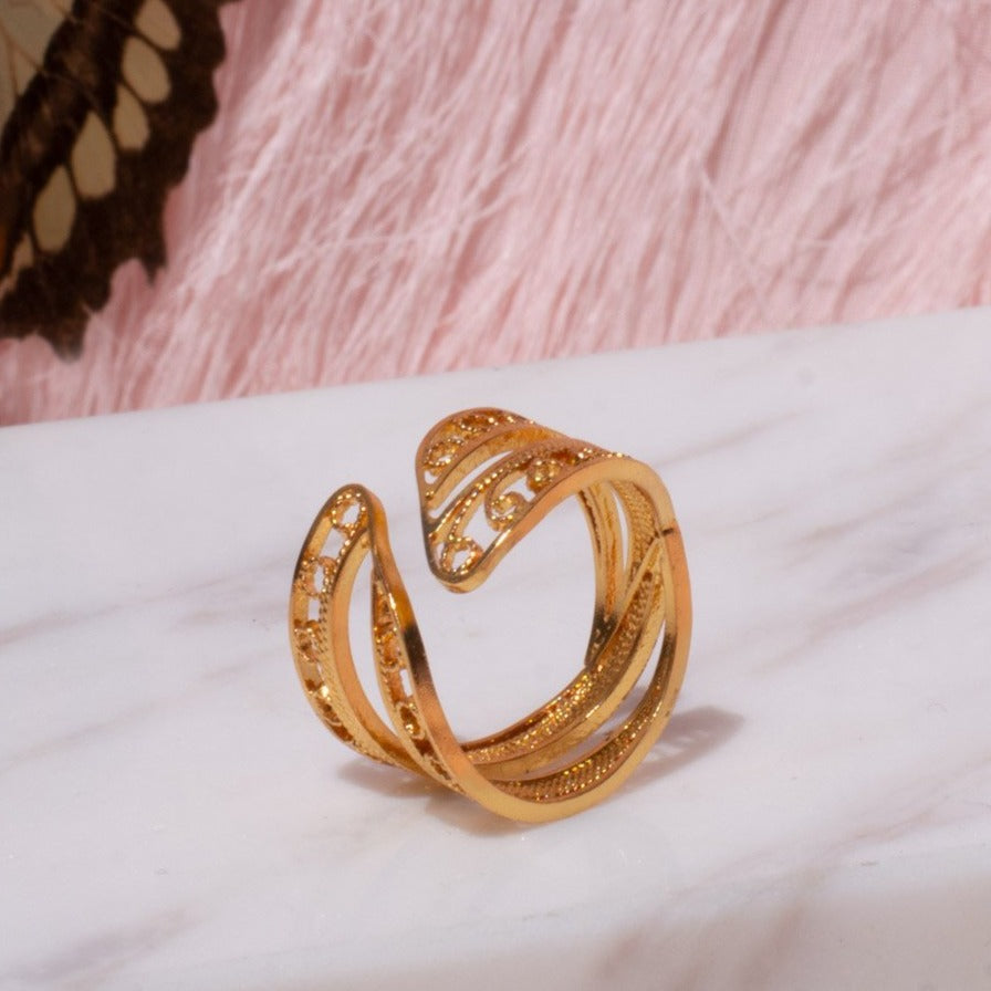 Anillo Petalos de Mariposa en Filigrana