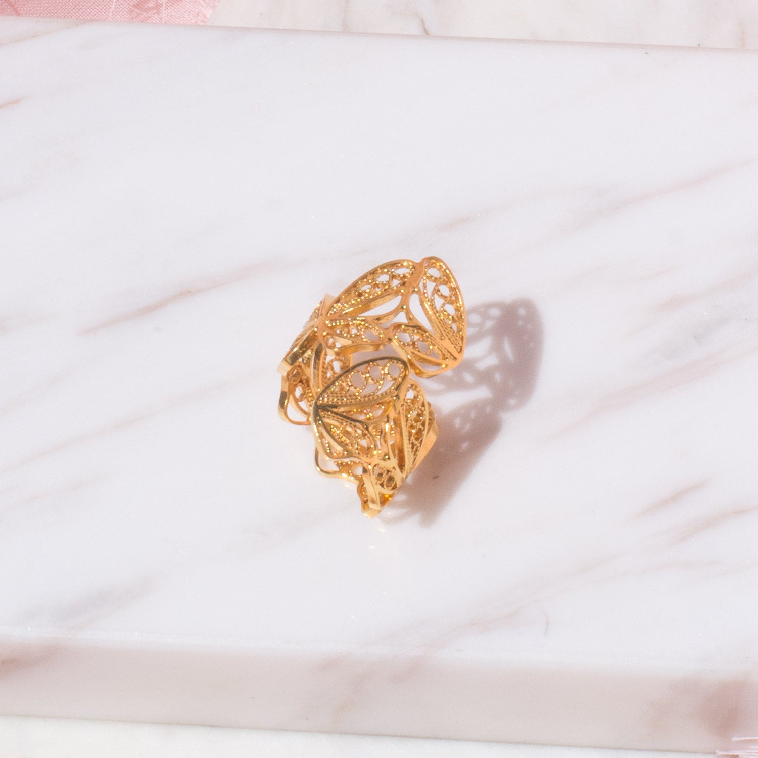 Anillo Juntas Mariposas en Filigrana