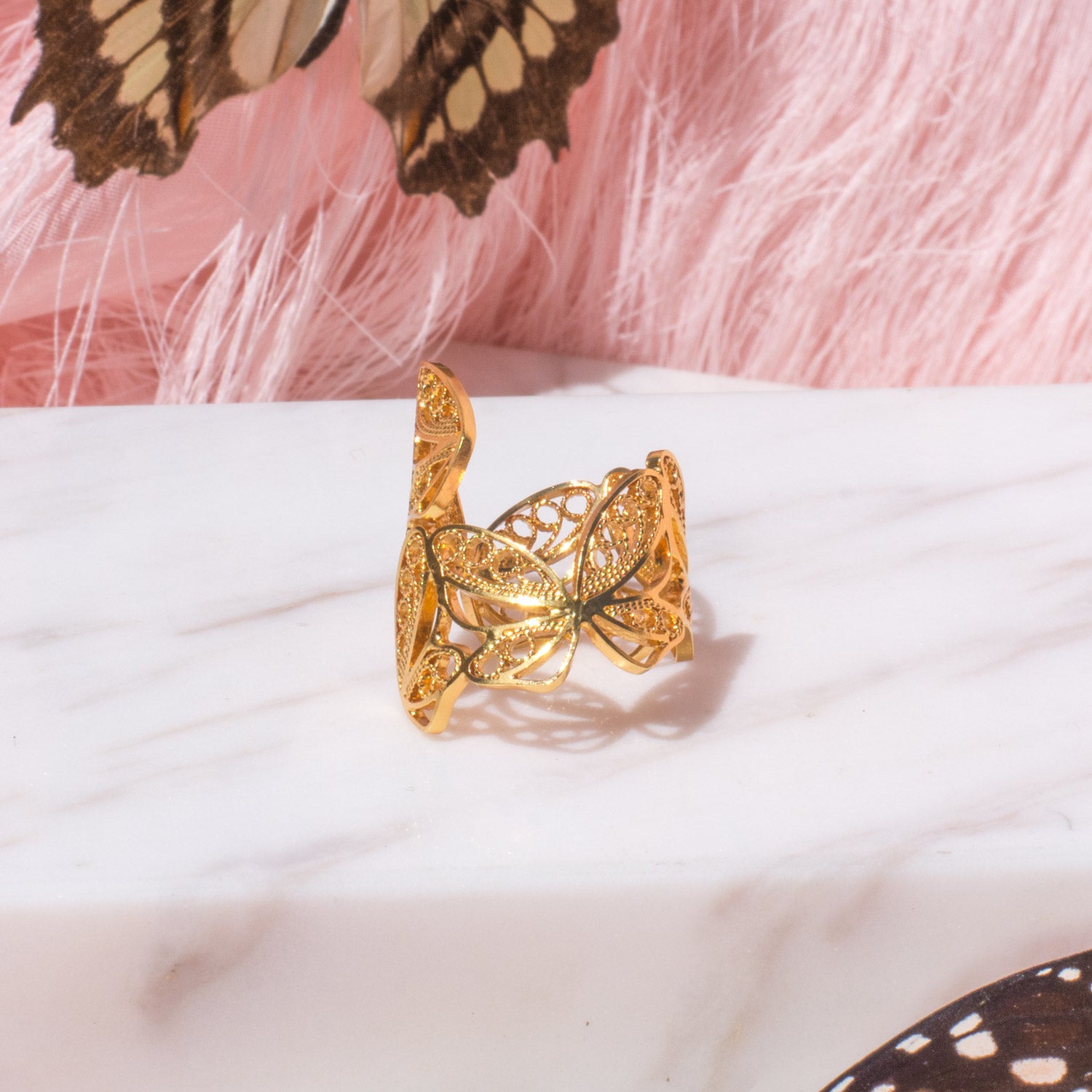 Anillo Juntas Mariposas en Filigrana