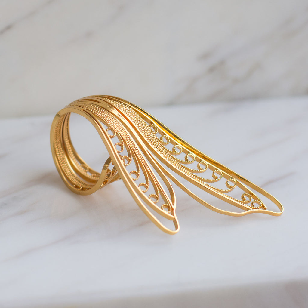 Anillo Viento de Mariposa en Filigrana