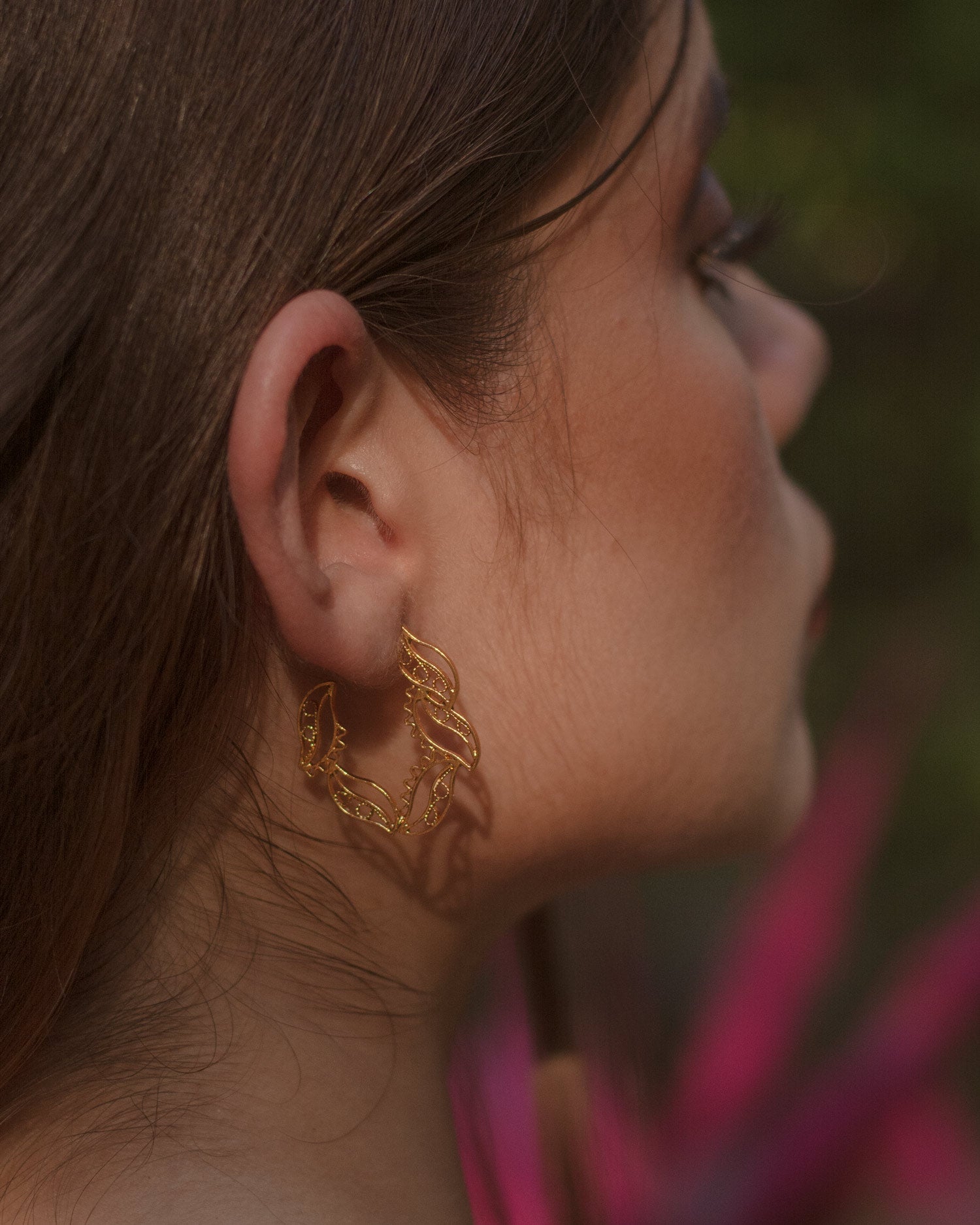 Aretes Candonga Charis Mini en Filigrana