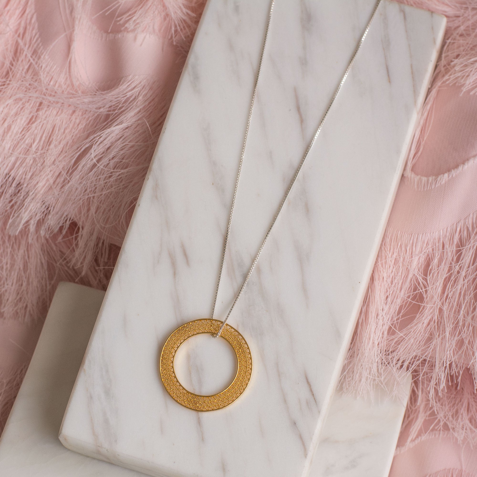 Collar Zig Zag Aro en Filigrana