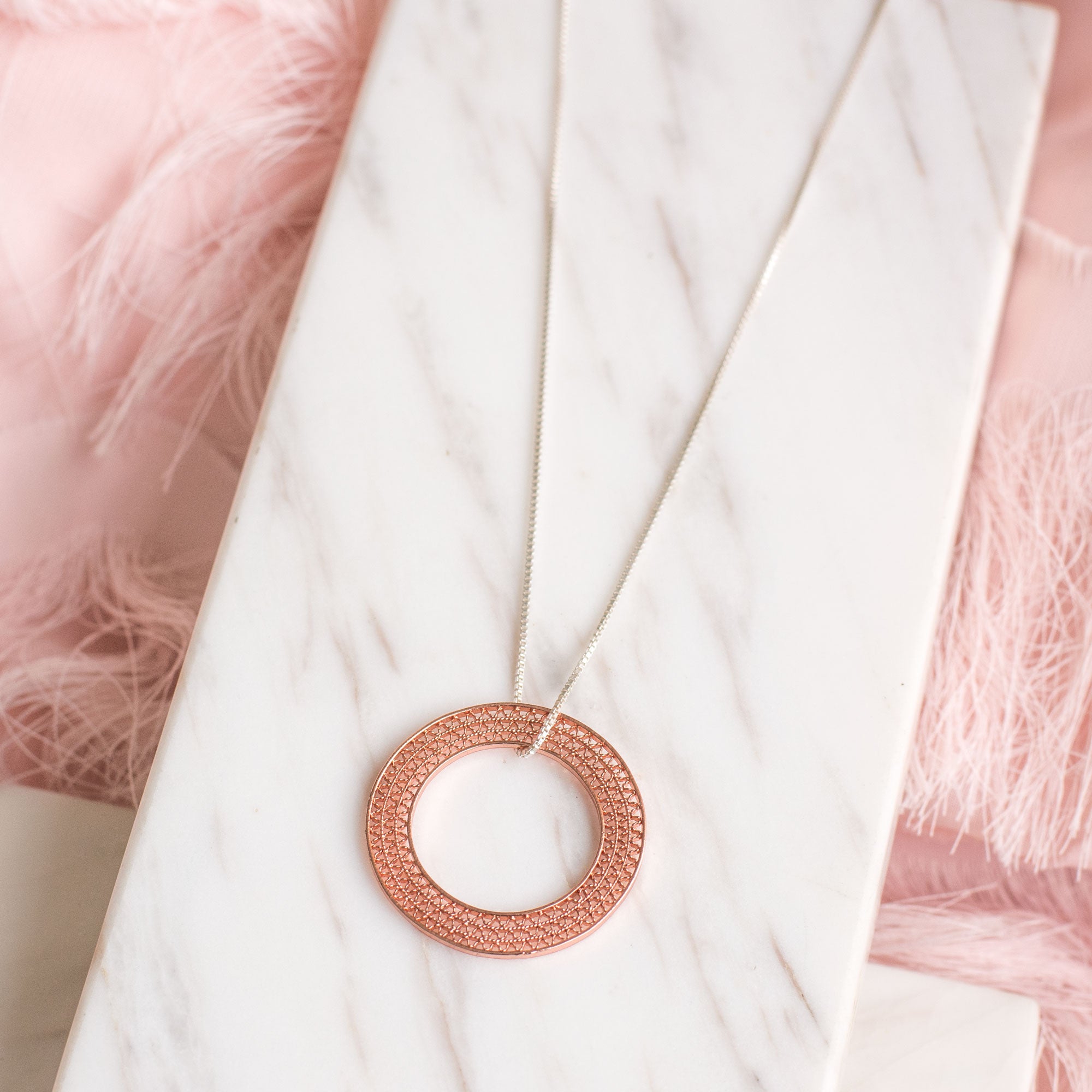 Collar Zig Zag Aro en Filigrana